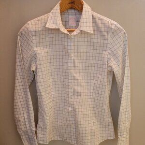 Brooks Brothers Checkered White Ladies Top